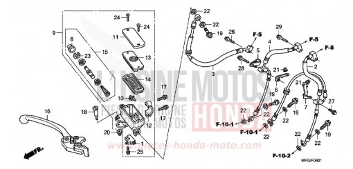 FR. BRAKE MASTER CYLINDER (CB600FA/FA3) CB600FA3A de 2010